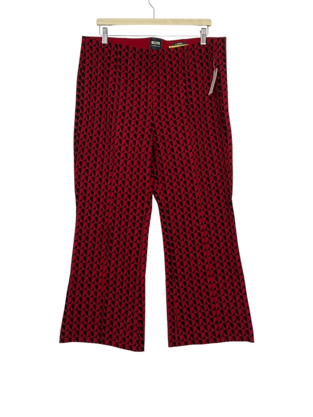 Maeve The Margot Kick Flare Cropped Pants Red Heart Size XL